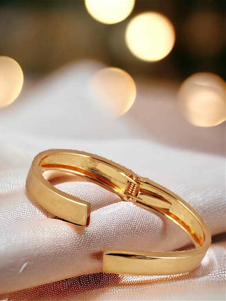 LUCKY JEWELLERY Fashion Jewellery Stylish Gold Plating Bangle Adjustable Cuff Bracelets Gifts for Teen Girls Bracelet for Women & Girls (350-CHB2-1302) view 4