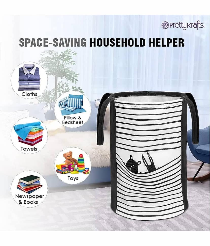 PrettyKrafts - Black Laundry Bags ( Pack of 2 ) view 2