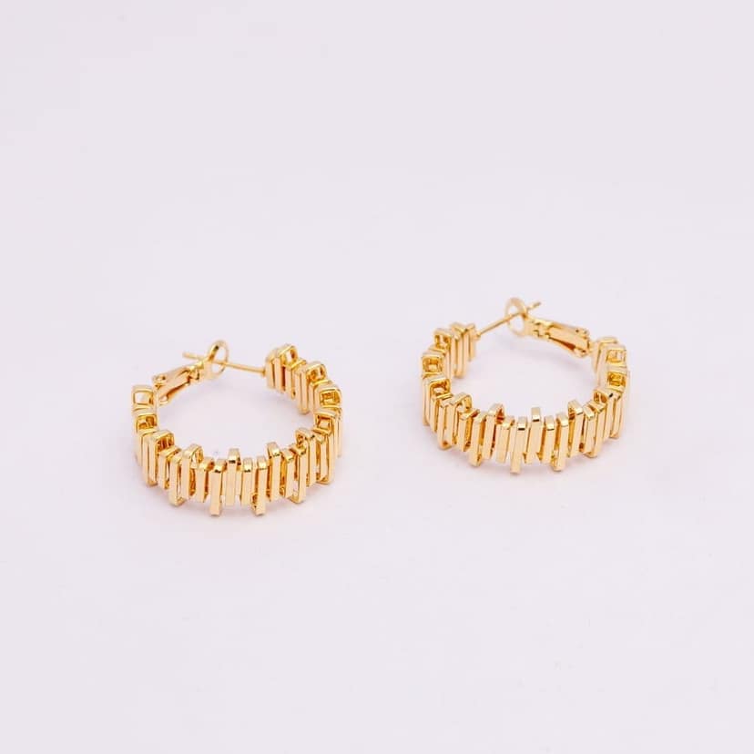 Gold-Plated Hoop Earrings - Anti-Tarnish Dailywear view 3