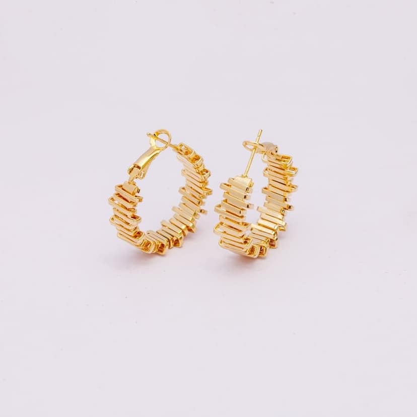 Gold-Plated Hoop Earrings - Anti-Tarnish Dailywear view 5
