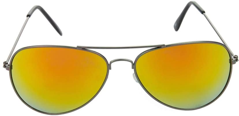 HRINKAR Men Pilot Sunglasses Grey Frame, Yellow & Blue Lens (Medium) - Pack of 2 view 2