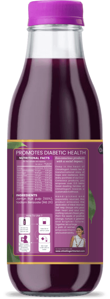 Chhattisgarh Herbals Jamun Juice with Fiber | 475 ML view 4
