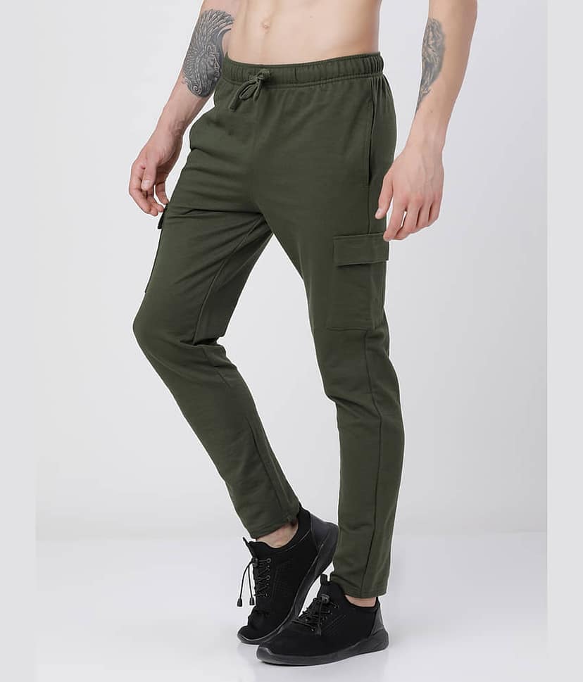 Highlander Green Cotton Blend Men's Trackpants ( Pack of 1 ) view 2