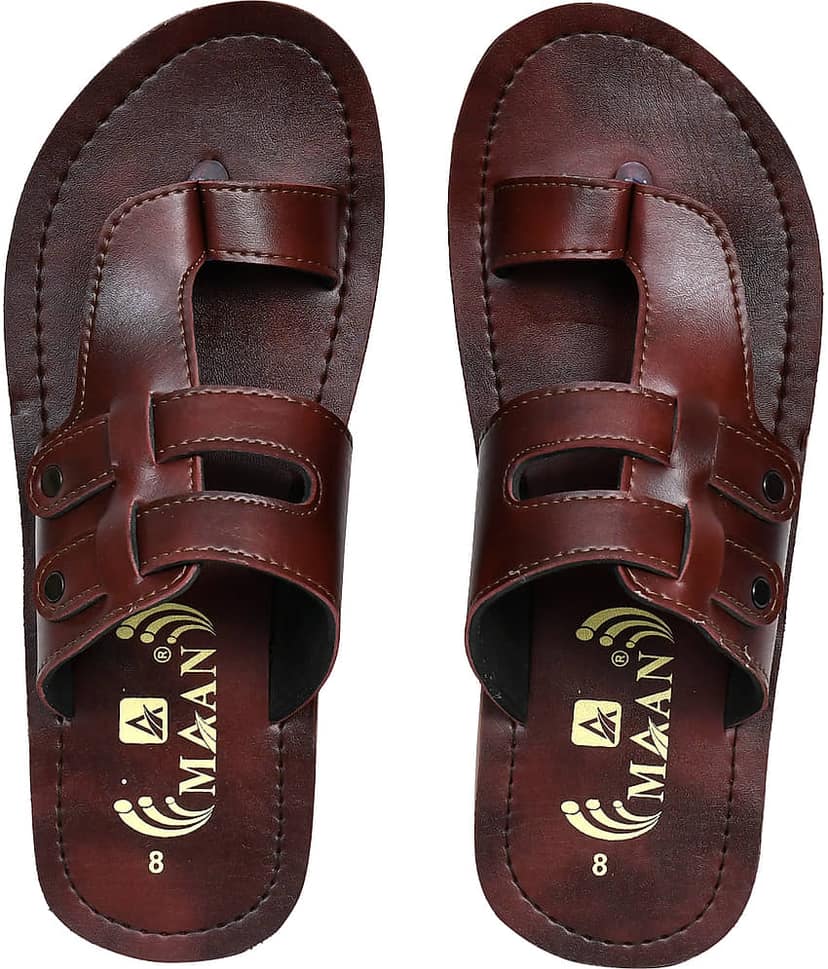 MAAN Brown Men's Thong Flip Flop view 2