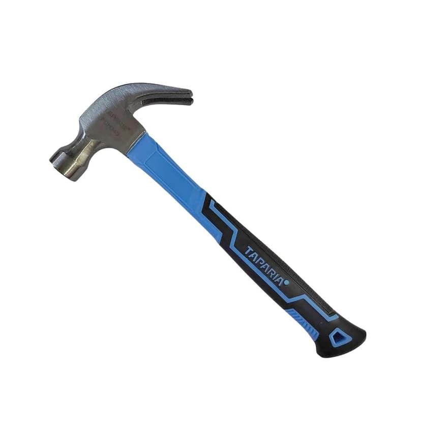 Taparia FCH 340 Claw Hammer with Fiberglass Handle (340g)-Shock-Absorbing Ergonomic Design for Carpentry & Repairs-340gms Curved Claw Steel Head for Nail Driving & Removal