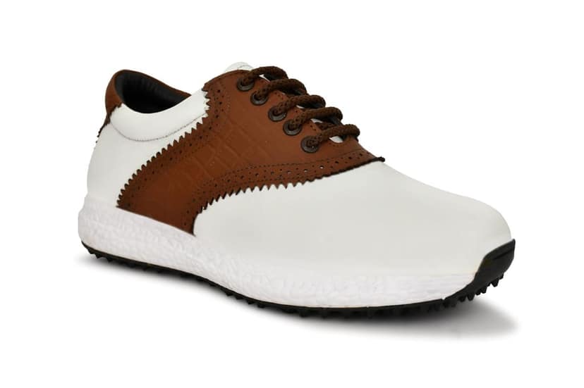 HITCARO Men Proffessional Leather Golf Shoes | Lace-Up | Phylon Sole |Waterproof | Comfortable | Breathable | Sports Shoes