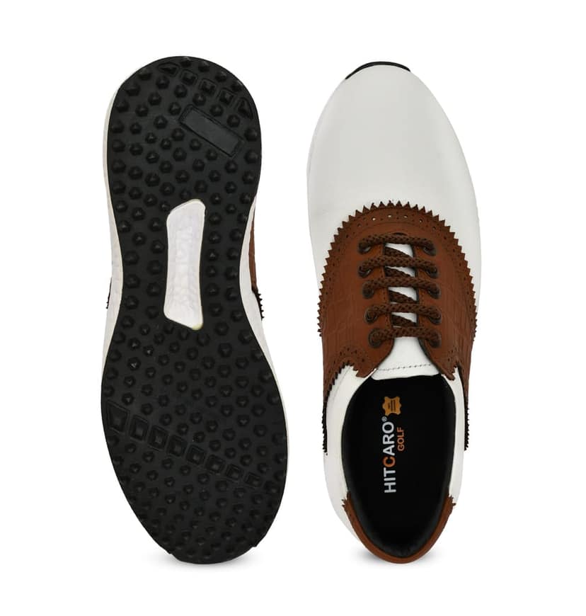 HITCARO Men Proffessional Leather Golf Shoes | Lace-Up | Phylon Sole |Waterproof | Comfortable | Breathable | Sports Shoes view 5
