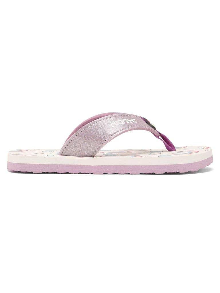 Premium Rainbow V-Shape Flip-flops - Purple (Girls) view 5