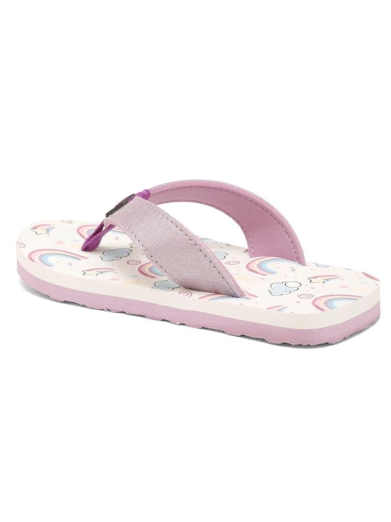 Premium Rainbow V-Shape Flip-flops - Purple (Girls) view 6