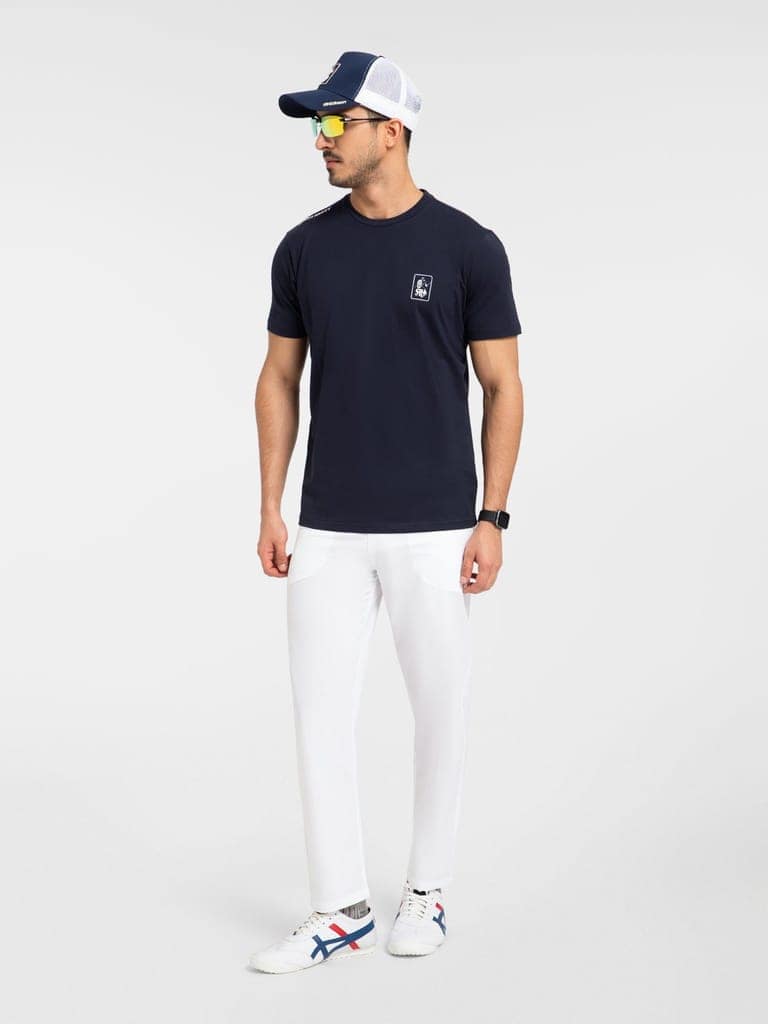AH Blue Round Neck (Cotton) view 5
