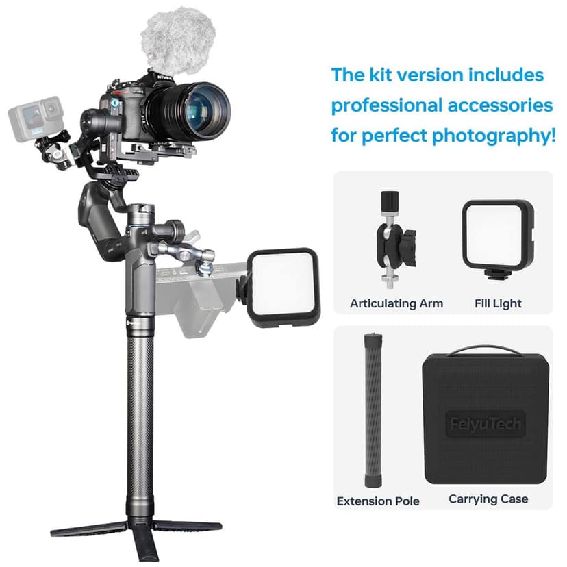 FeiyuTech SCORP Mini-3 PRO All in One 3-Axis Camera Stabilizer,Built-in AI Track Sensor Handheld Gimbal Stabilizer view 3