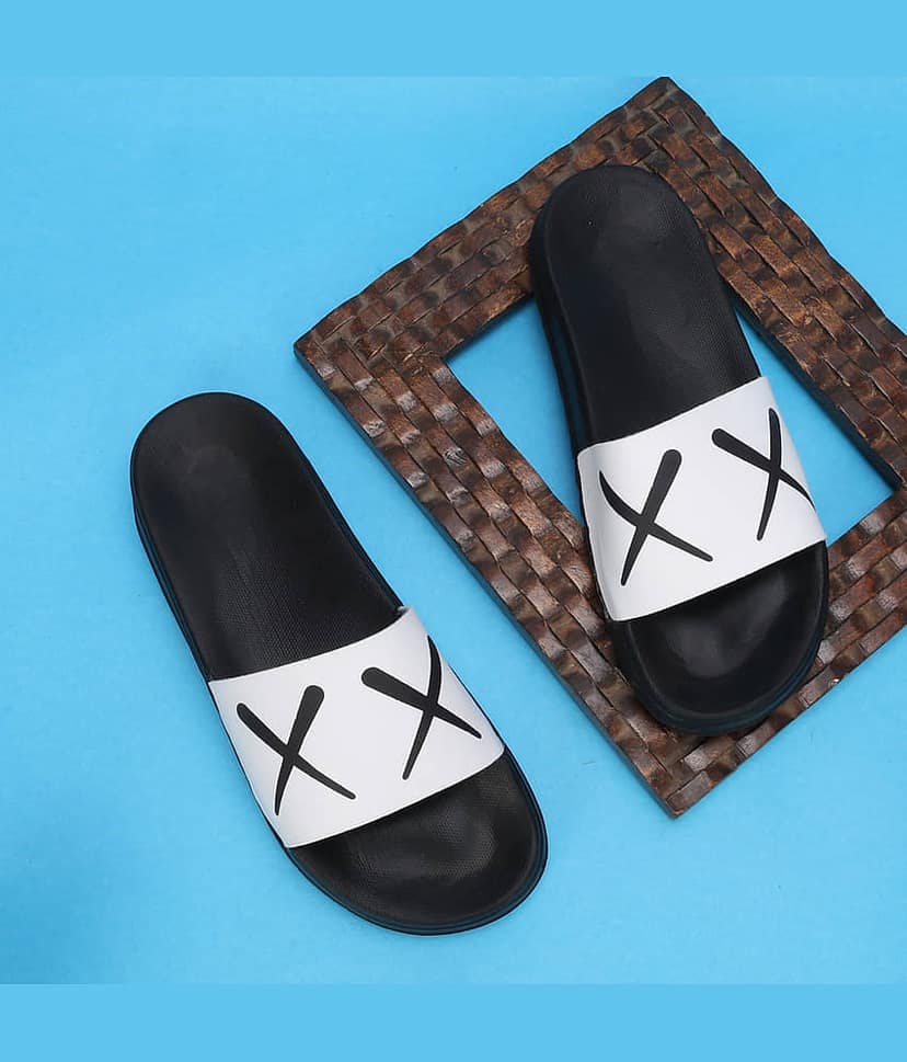 PERY PAO Grey Men's Slide Flip Flop