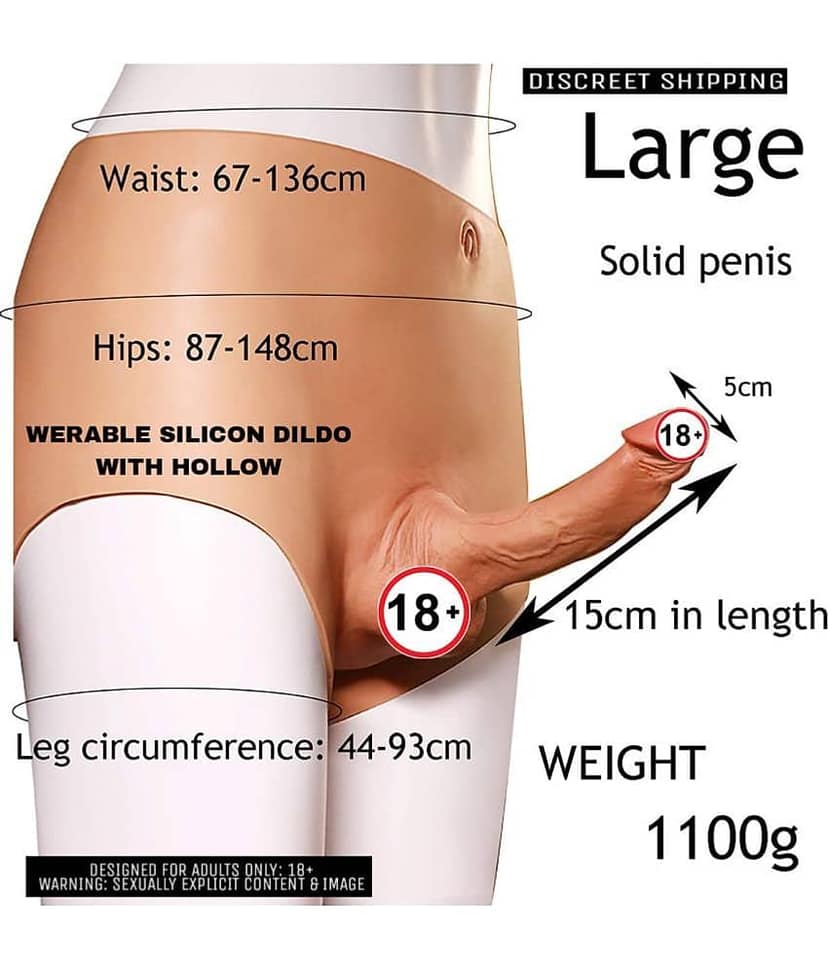 WEARABLE SILICONE DILDO With Fake Penis and Hollow For Men view 2
