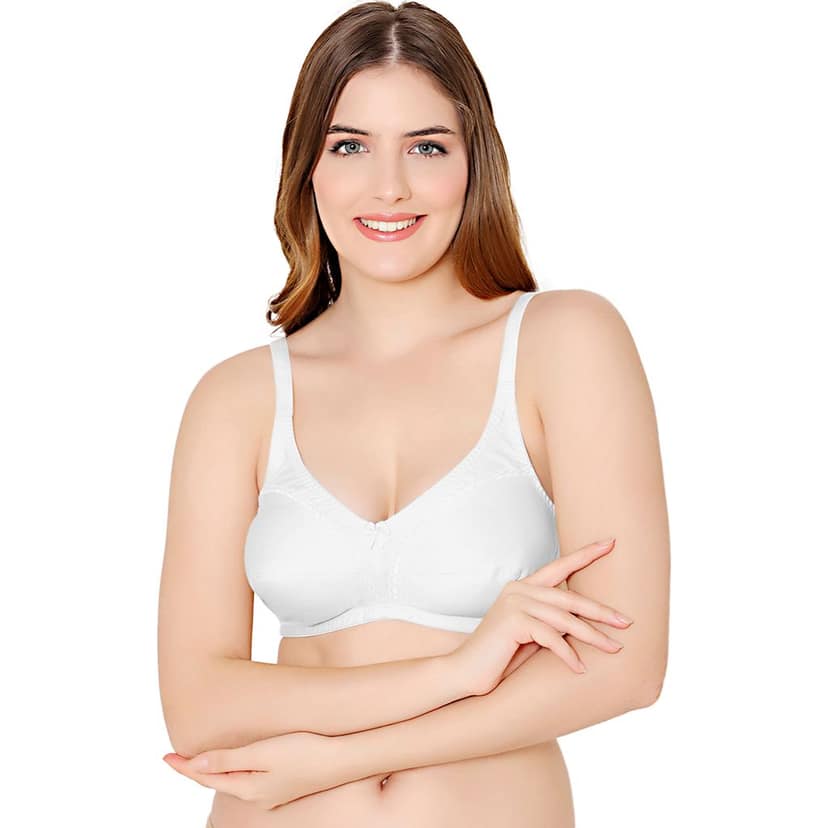Bodycare polycotton wirefree adjustable straps designer non padded bra-1585BB view 2