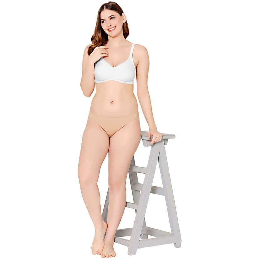 Bodycare polycotton wirefree adjustable straps designer non padded bra-1585BB view 5