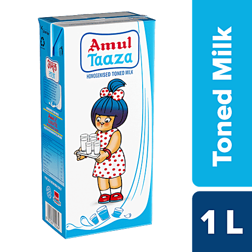 Amul Taaza Homogenised Toned Milk - 1 L