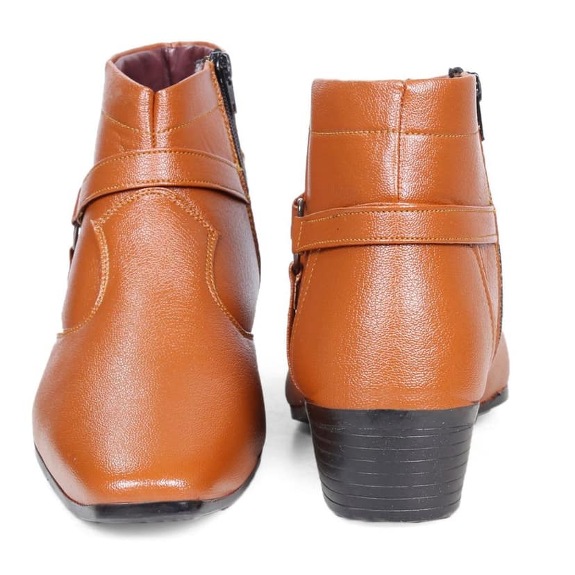 BXXY Men's New Height Increasing with Strapped Zipper and Buckle Boots for All Occassions and All Seasons view 5