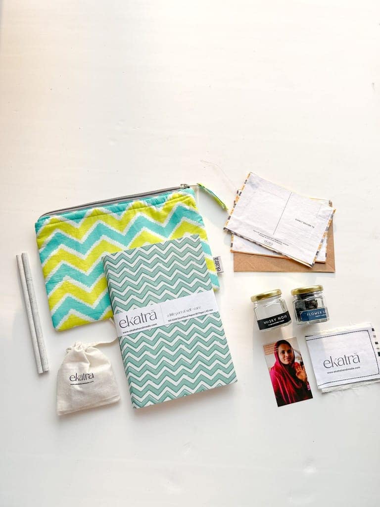 Sustainable Thoughtful Hamper by Ekatra - Green Chevron view 2