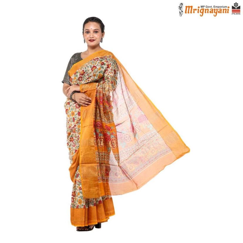HANDLOOM CHANDERI SILK SAREE WITH BLOUSE (SKU - 3N0101080622, SAREE- 1273) view 2