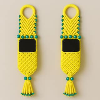 Elegant Macramé Mobile Holder (Pack of 2)