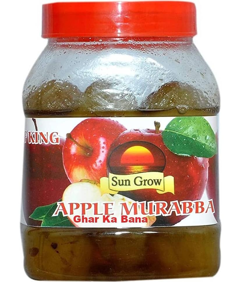 Sun Grow Home Made Ghar Ka Bana Organic Sweet Apple Murabba of Kashmire Apples Pickle 1 kg