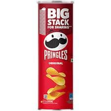Pringles Original Potato Chips - Classic Salted Flavour, Crunchy & Crispy, 134 G Can