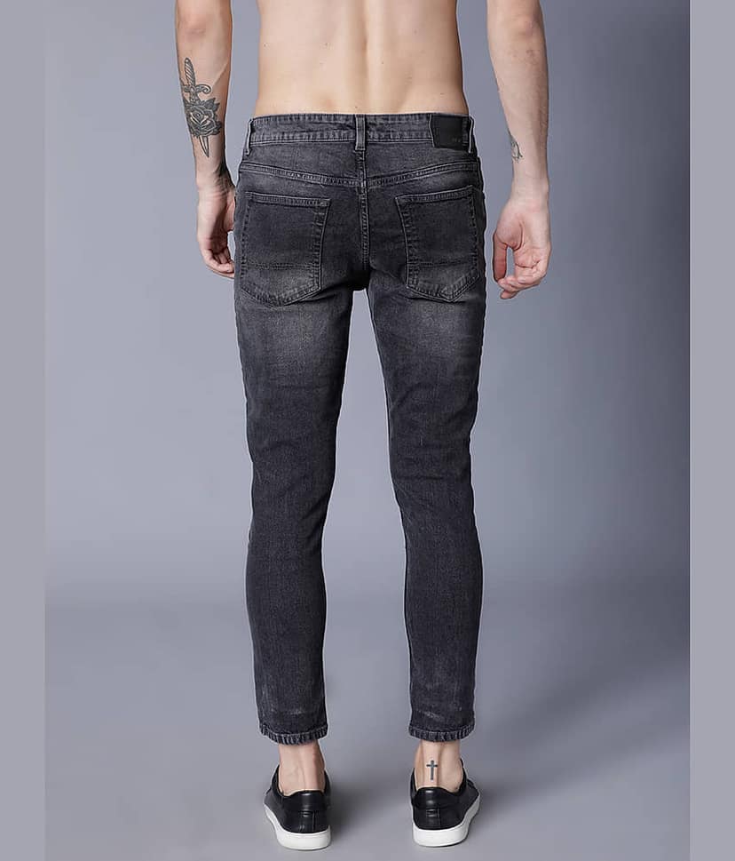 Highlander Slim Fit Clean Look Men's Jeans - Charcoal ( Pack of 1 ) view 3