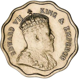 Half anna british india fancy rare coin view 2