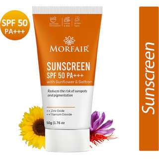 (Combo of 3) Morfair SPF 50 Sunscreen 50g & Globus De-Tan Face Scrub 50g & Globus Kumkumadi Face Cream 100g for All Skin Types view 2