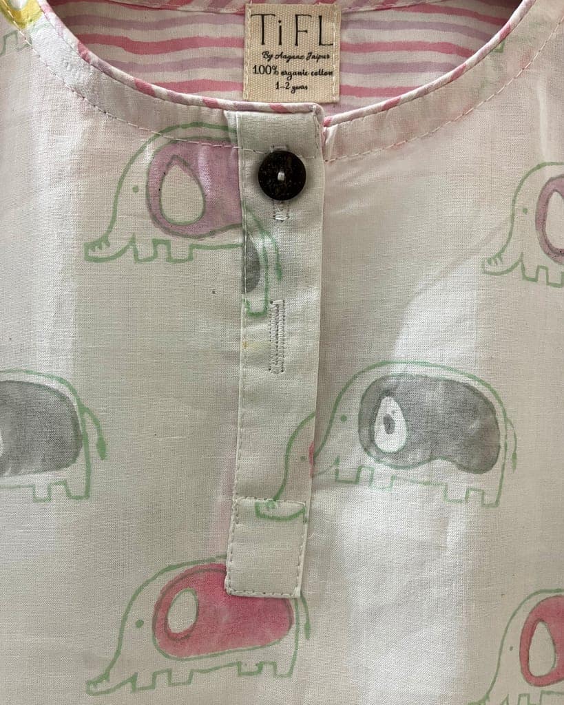 Casual kid wear with Majestic Elephant Print by Aagaaz Jaipur view 3