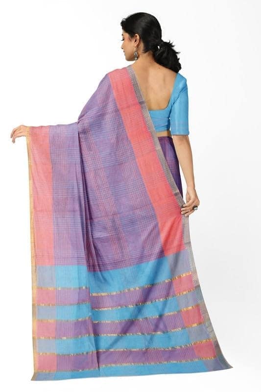 APCO Handloom (A Andhra Pradesh Govt Emporium)- Women's Traditional Pure Handloom Mangalagiri Cotton Saree | A0034MNG view 3