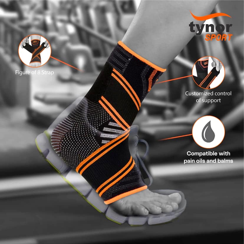 TYNOR Ankle Binder Air Pro, 1 Unit (Colour - GREEN, Size - L) by Total Sporting And Fitness Solutions Pvt Ltd view 2