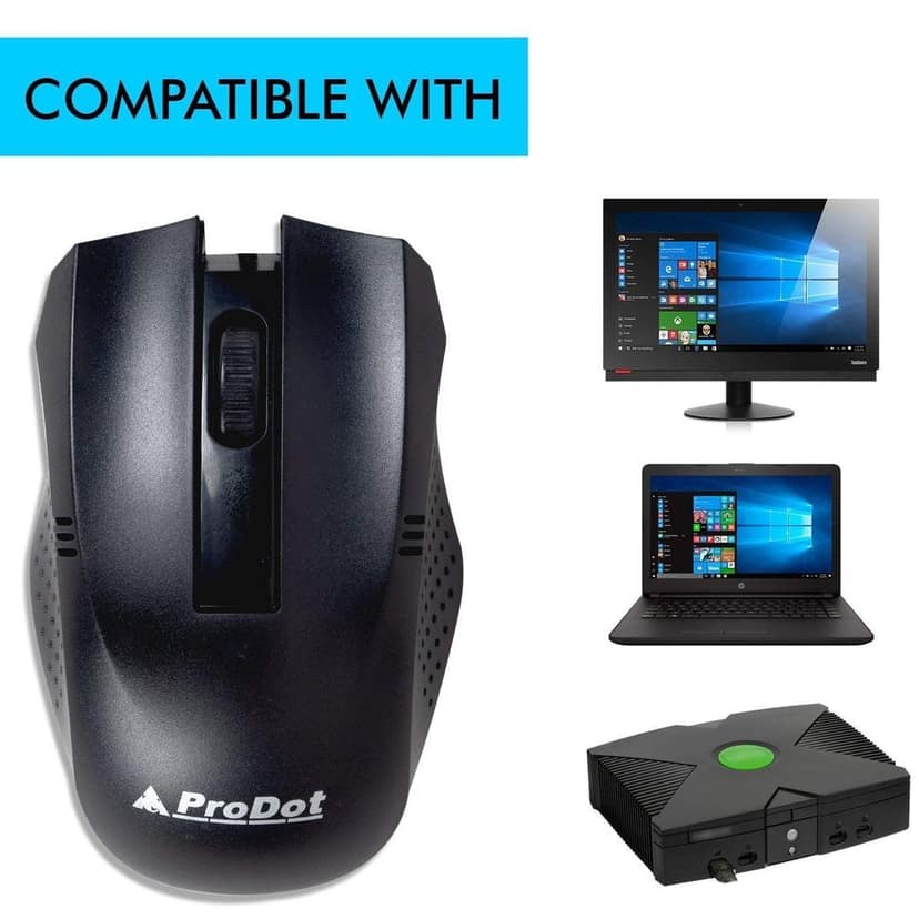 Prodot 3D Optical Mouse Set of 5 - Black view 3