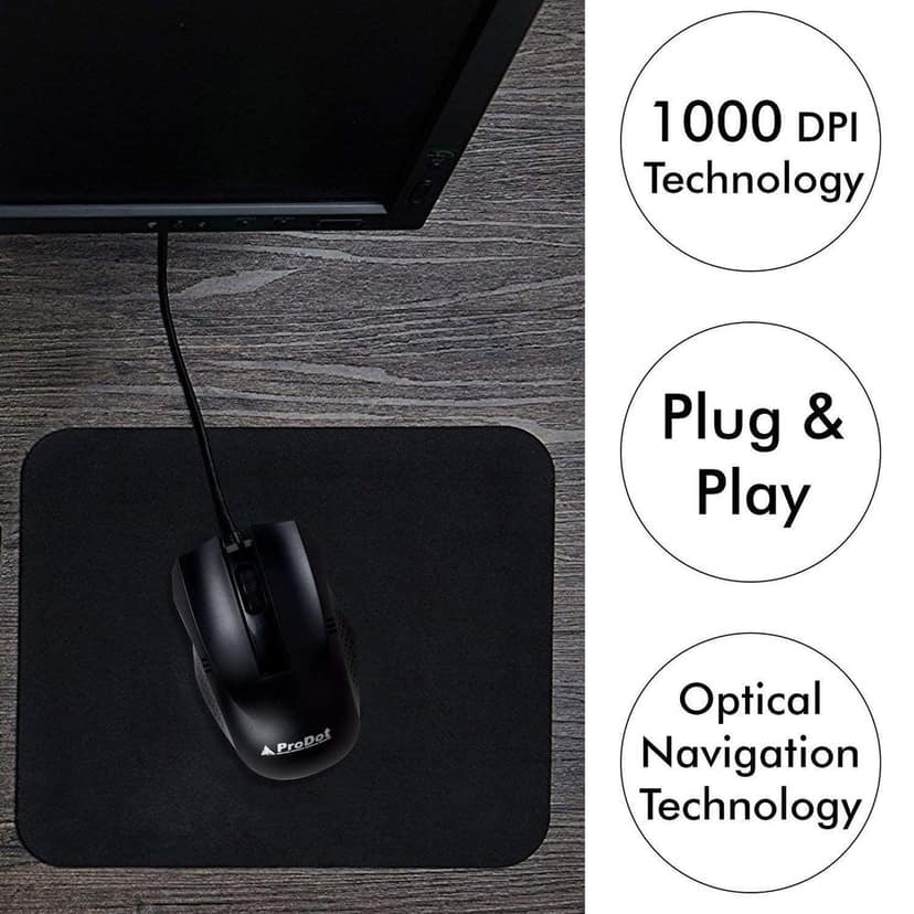 Prodot 3D Optical Mouse Set of 5 - Black view 4
