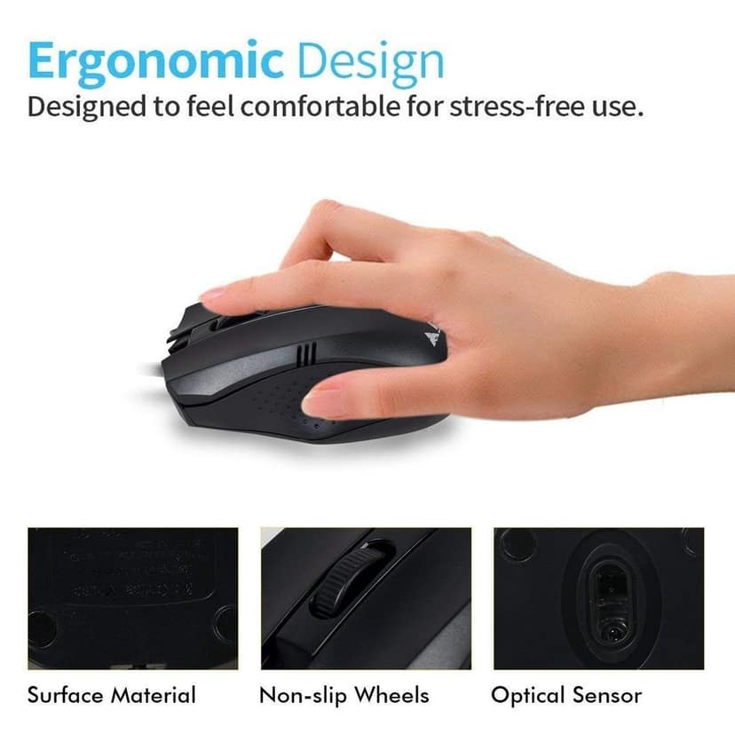Prodot 3D Optical Mouse Set of 5 - Black view 5