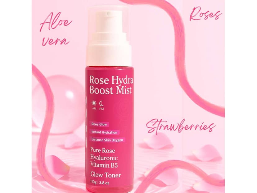 Rose Hydra Glow Boost Face Mist With Hyaluronic | Glowing & Hydrated skin | Refreshing & Calming 100m view 4