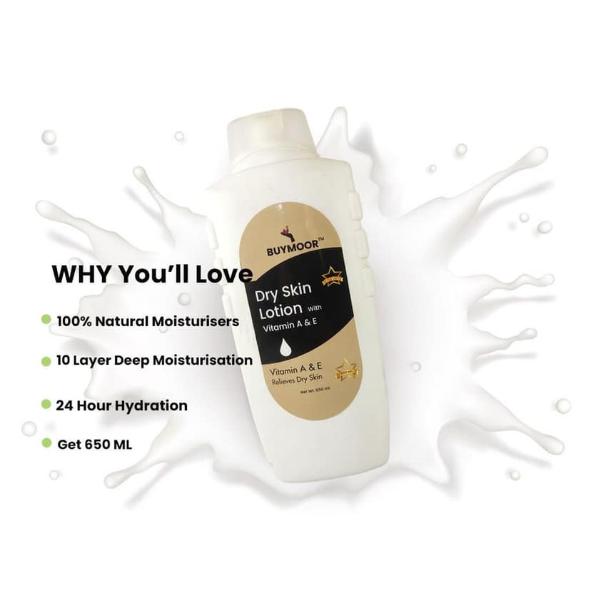 BUYMOOR Cocoa Butter & Vitamin A & E Deep Nourishing Skin Brightening Body Lotion Men & Women 1300 ML(Pack Of 2). view 3