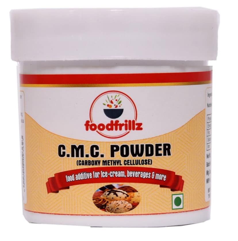 foodfrillz CMC Powder 40 g | Carboxymethyl Cellulose Powder for Soft Smooth Creamy Ice Cream (Kulfi) | Cake Fondant