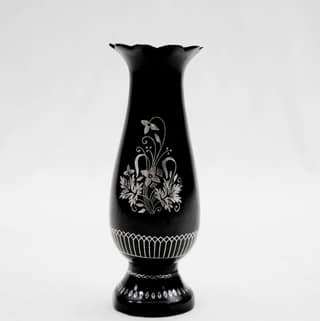 Bidri Work Lattu Cut Shape Vase Tarkashi (1SMTDCOKA07775)