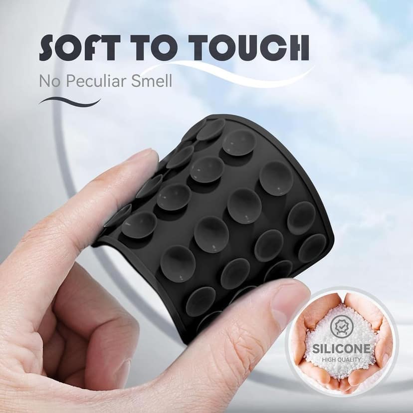 Double-Sided Suction Cup Phone Case Mount, Anti Slip Silicon Sticky Phone Stand for iPhone and Android, Hands-Free Strong Grip Holder for Selfies and Videos (Multicolor) view 3