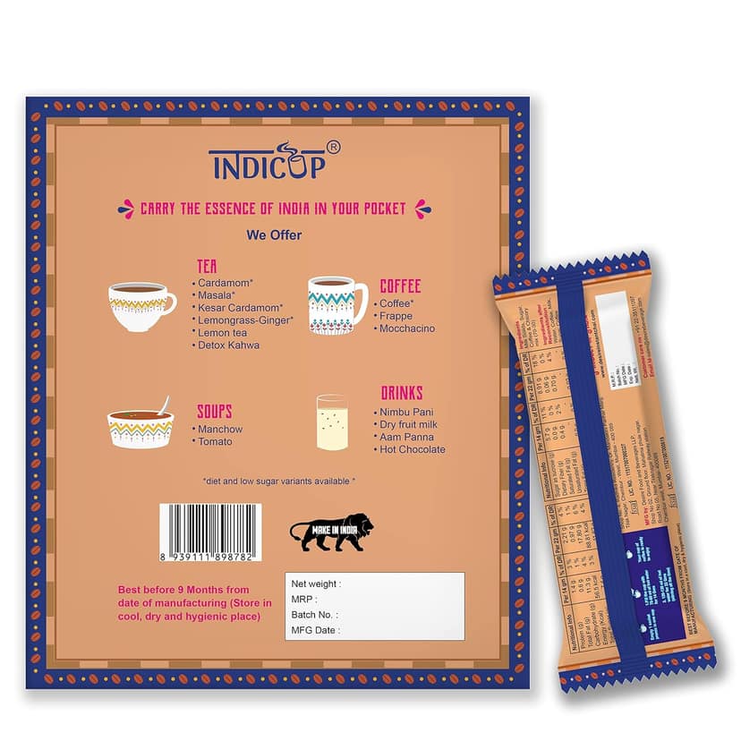 INDICUP Coffee Premix, Pack of 1 - 10 Sachets view 2