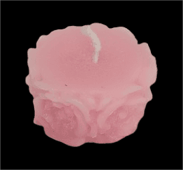 Pink Rose Flower Shaped Candle