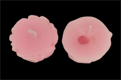 Pink Rose Flower Shaped Candle view 2