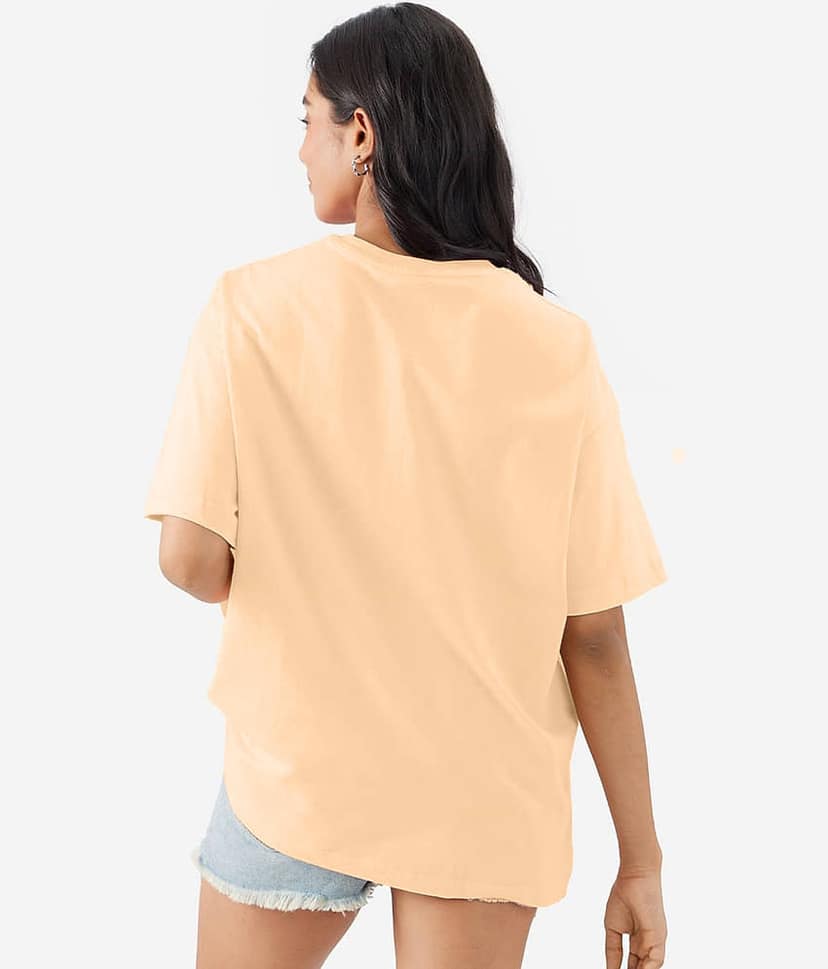 Leotude Women Cotton Blend Printed Oversized Fit Round Neck T-Shirt ( Multicolor 3 ) view 2