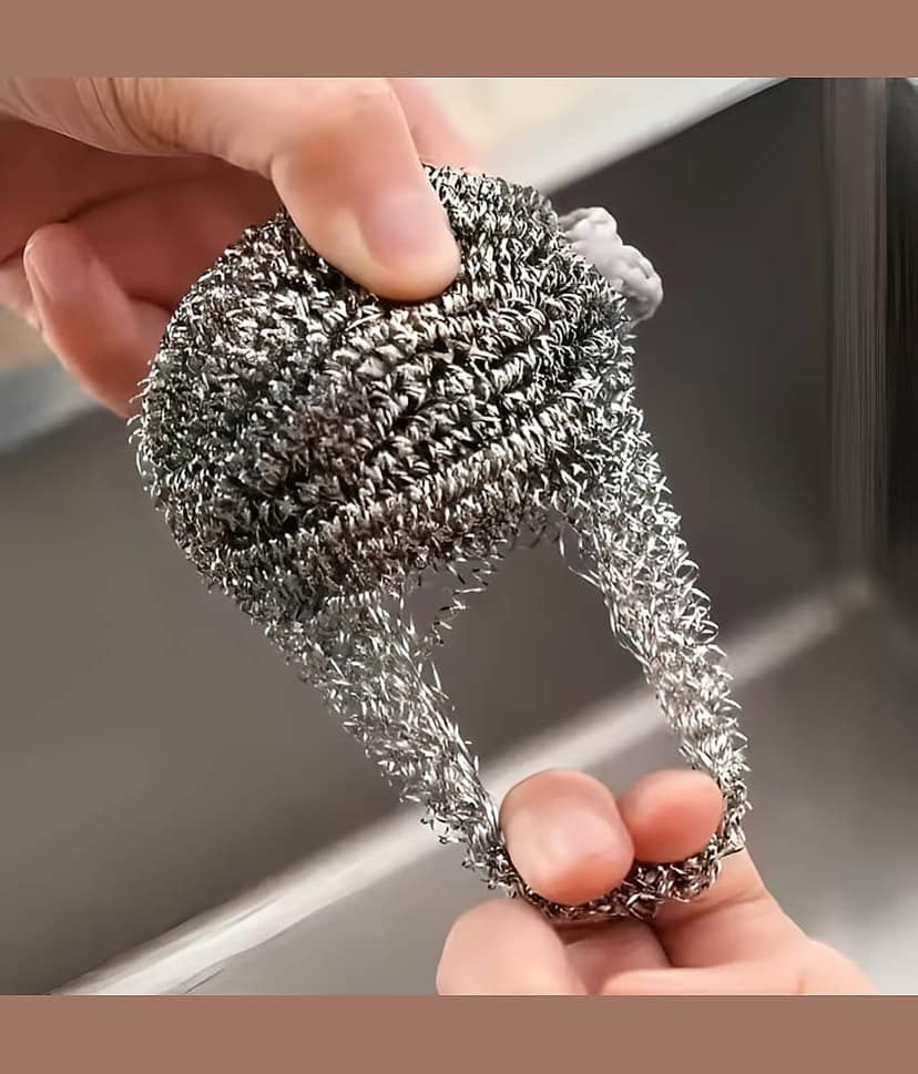 Dust N Shine Stainless Steel Wool Dishwashing Scouring Pads - Household Dishwashing Pots Pans (Pack of 2) view 2