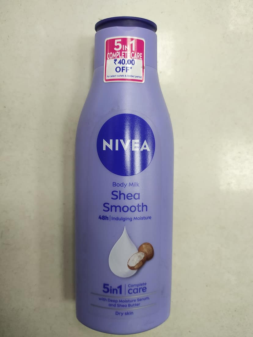 Nivea Body milk Shea Smooth 48h indulging moisture Complete Care 5in1 2 With deep moisture serum And shea butter Dry skin
