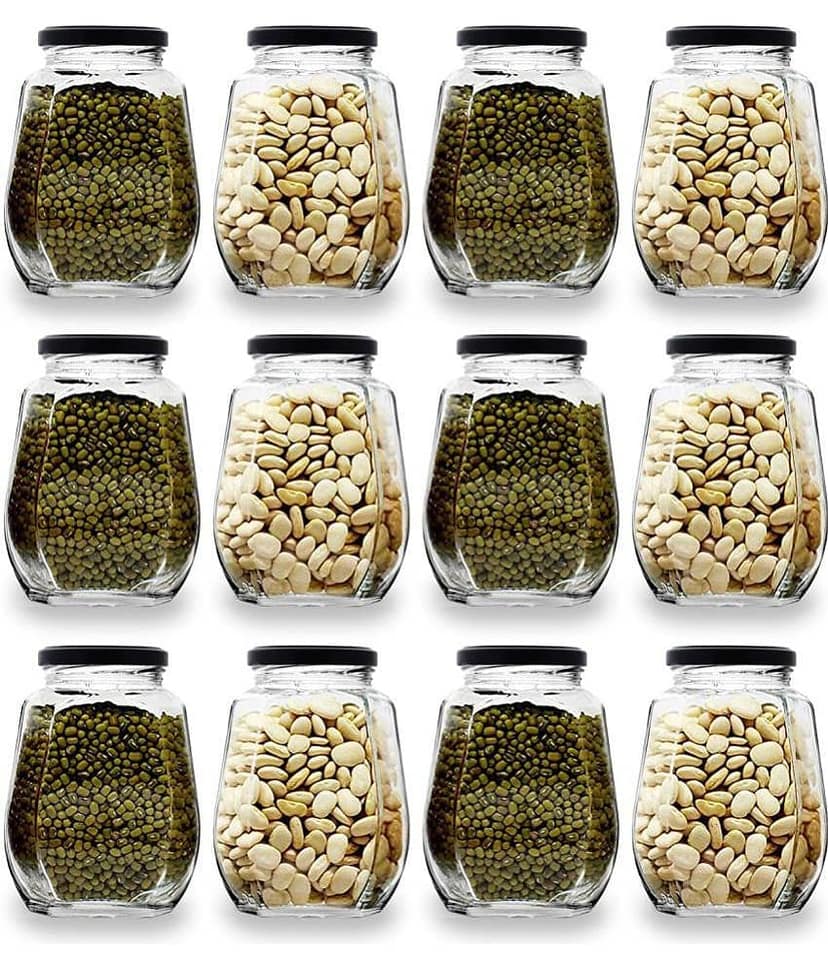 CROCO JAR - Black Glass Food Container ( Pack of 1 ) view 2
