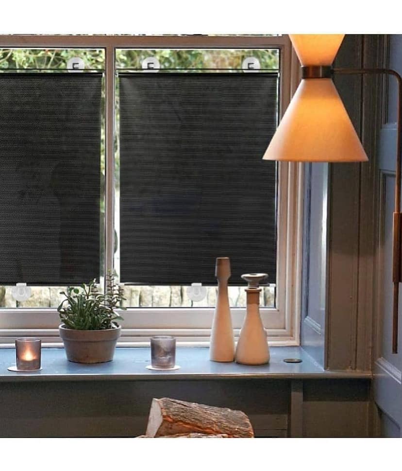 Portable Window Cover Curtain Sunshade Blackout Curtain Heat Insulation Net Lightweight Durable Shade Net with Suction Cup for Kitchen, Bedroom view 2