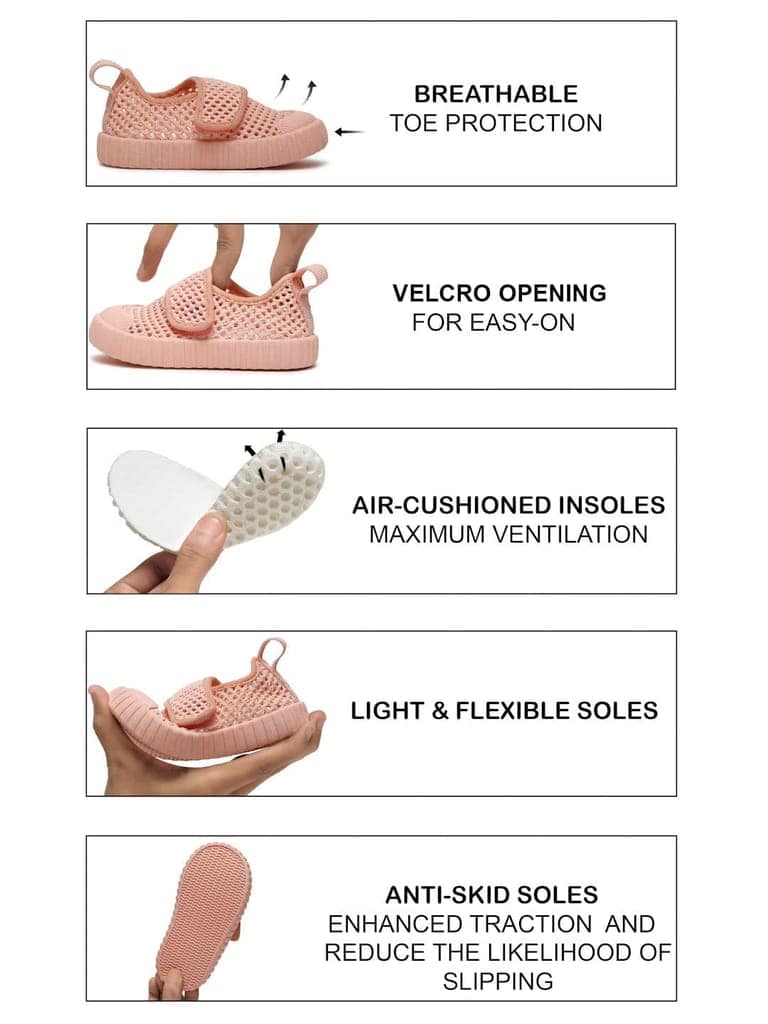 AIRY Toddlers' First Step Breathable Shoes - Peach (Unisex) view 6