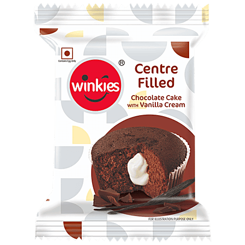 Winkies Centre Filled Cake - Chocolate with Vanilla Cream, 30 g